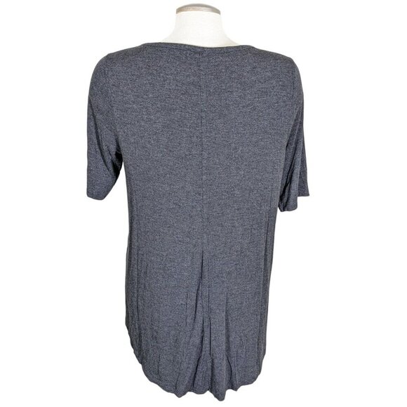 Torrid Super Soft Womens L Tunic Top Jersey Henley Gray Short Sleeve Longline - Picture 6 of 8